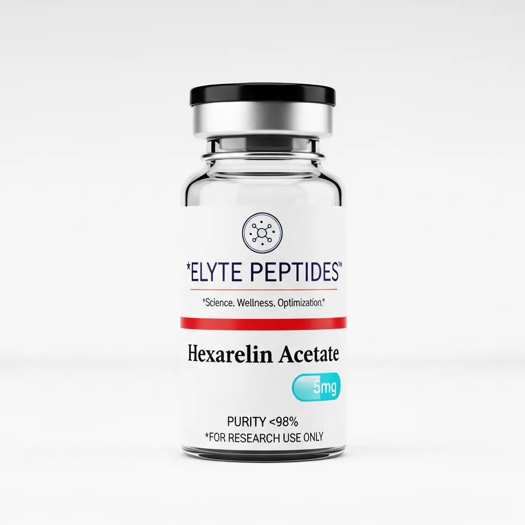Hexarelin Acetate research peptide vial